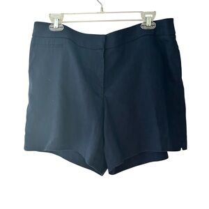 White House Black Market Navy Linen Blend Shorts WHBM D23